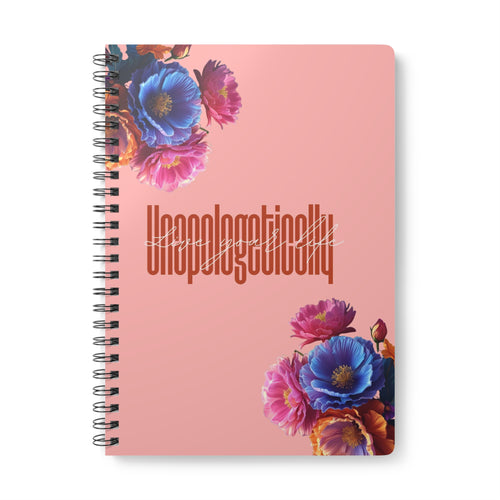 Unapologetically Floral Wirobound Notebook, Inspiring Journal for Creativity, Gift for Writers, School Supplies, A5 Sketchbook